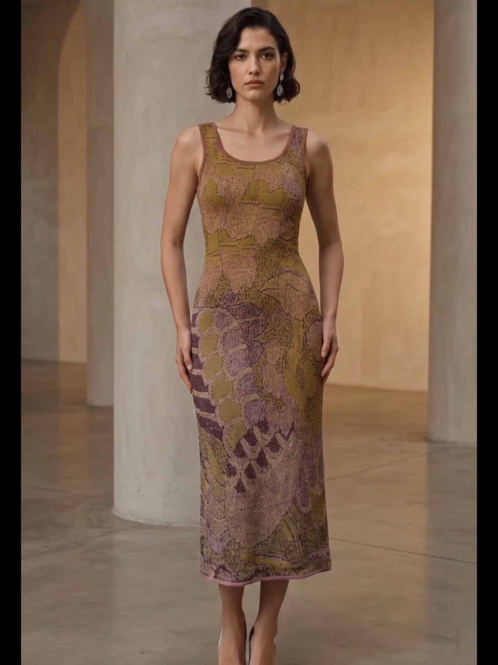 NWOT Peruvian Connection Sangiovese Knit Dress Purple Maxi Extra Small Petitie